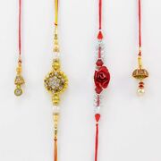 2 Lumba and 2 Brother Rakhi Set of 4 Rakhis