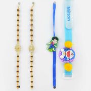 2 Auspicious Rakhi Bracelet with 2 Kid Rakhis
