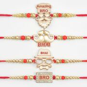 Set of Fancy and Modern Beard and Mustache Rakhis for Brothers