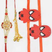 Rakhis Set of Family 2 Spider Man Kids Rakhi with Amazing Looking Bhaiya Bhabhi Rakhi