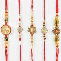 Designer Om Rakhi Set of 5