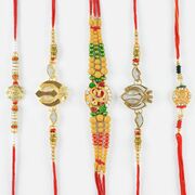 Magnificient Khanda and Ek Omkar Set of 5 Rakhis