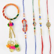 Traditional Lumba and Bhaiya Rakhi Set of 5