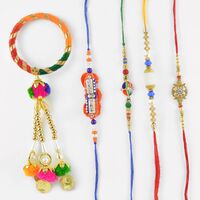 Traditional Lumba and Bhaiya Rakhi Set of 5