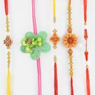 Auspicious Om With Kids Rakhi Set of 5