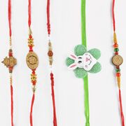 Celestial Sandalwood Rakhi and Rabit Rakhi for Kids and Family