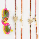 Floral Designer Rakhi with Awesome Kids Rakhi