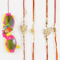 Floral Designer Rakhi with Awesome Kids Rakhi
