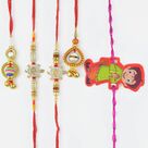 Two Lumba and Two Rakhi Set With a Kid Rakhi