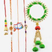 Pleasing Lumba with Rakhis Set of Five