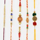 Stunning Mauli and Thread Rakhi Set of Five