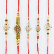 Auspicious Om Rakhi Set of 5 Rakhis for Brother