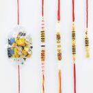 3 Brother Rakhis with 1 Lumba and 1 Minions Kid Rakhis