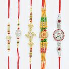 Omkar and Khanda Sikh Rakhi Set of 5 Rakhis