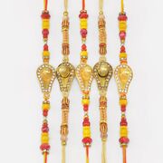 Amazing Looking Auspicious Shiva Symbol Shivling Rakhis for 5 Brothers