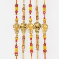 Amazing Looking Auspicious Shiva Symbol Shivling Rakhis for 5 Brothers