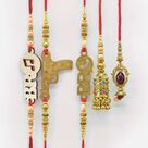 Newly Designed Modern Stylish Bro and PubG Brother Rakhis with 2 Lumba Rakhi Set of 5