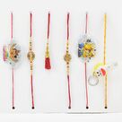 Golden Lumba and 2 Brothers Rakhi with 3 Kid Rakhis.