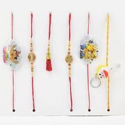 Golden Lumba and 2 Brothers Rakhi with 3 Kid Rakhis.
