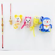 Rakhi set of Toys for Kids with One Bhaiya Bhabhi Rakhi Pair Set of 6 Rakhis.