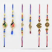 Graceful Looking Peacock Rakhi Set of 6 Rakhis.