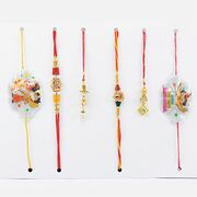 Fancy Rakhi Set of 6 For 2 Brother, Bhabhi and Kids.