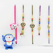 2 Toys Rakhi for Kids with Peacock and Floral Bhaiya Bhabhi Rakhi Pair of 2.
