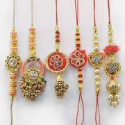 3 Pair of Amazing Looking Astoinish Bhaiya Bhabhi Rakhis Rich Looking Set