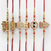 Biker Chhota Bhai Amazing Bro New Fancy Mauli Thread Stylish Rakhis Set of 6