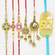 Divine God Auspicious Rakhis for Brothers with Unique Lumba Rakhis and Sharpener Toy Kids Rakhi