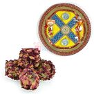 Pearl Fancy Pooja Thali with Kaju Rose Laddu