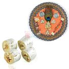 Peacock Feather Ganesha Thali with Kaju Honey Due