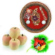 Rakhi Pooja Thali Sweet Kids Rakhi Hamper