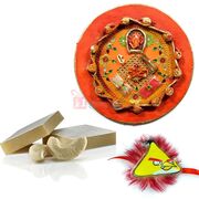Kaju Katli Rakhi Pooja Thali Kids Rakhi Hamper
