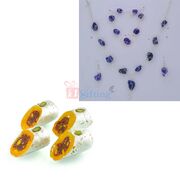 Blue Stone Jewellery Set with Kaju Raj Bahar