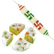 Swastik Pearl Rakhi with Kaju Diamond Cake