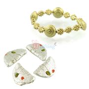 Golden Bracelet with Kaju Gujia Gift