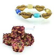 Kaju Rose Laddu with Beautiful Heart Bracelet Gift