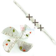 Kaju Gujia with Silver Diamond Bracelet Gift