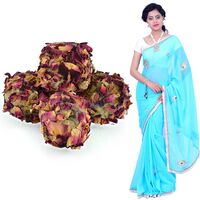 Border Bunti Saree with Kaju Rose Laddu