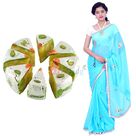 Georgette Gota Patti Saree with Kaju Diamond Cake