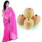 Georgette Chiffon with Kaju Apple Gift 