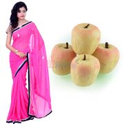 Georgette Chiffon with Kaju Apple Gift 