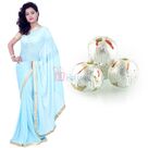 Pure Chiffon with Kaju Laddu Sweet Hamper