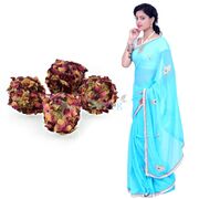 Georgette Gota Patti with Kaju Rose Laddu