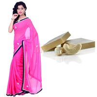 Chiffon Georgette Saree with Kaju Katli Gift
