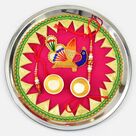 Most Beautiful Peacock Design Pink Base Unique Rakhi Puja Thali with Couple Rakhis