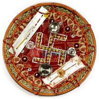 Rakhi Fancy Stainless Steel Thali with Swastik