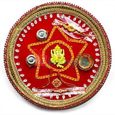 Moli Kundan Lord Ganesha Pooja Thali