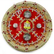 Vakratunda Pearl Alluring Rakhi Pooja Thali 